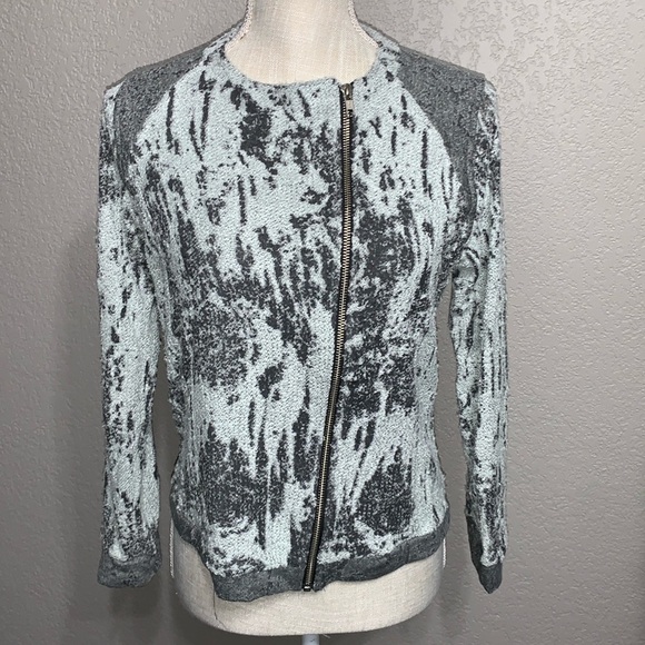 Chaser Burnout Moto Sweater Jacket S - Picture 1 of 10